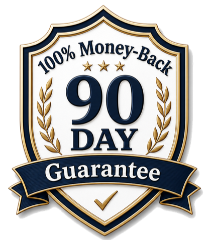 100% Money-Back 90 Day Guarantee